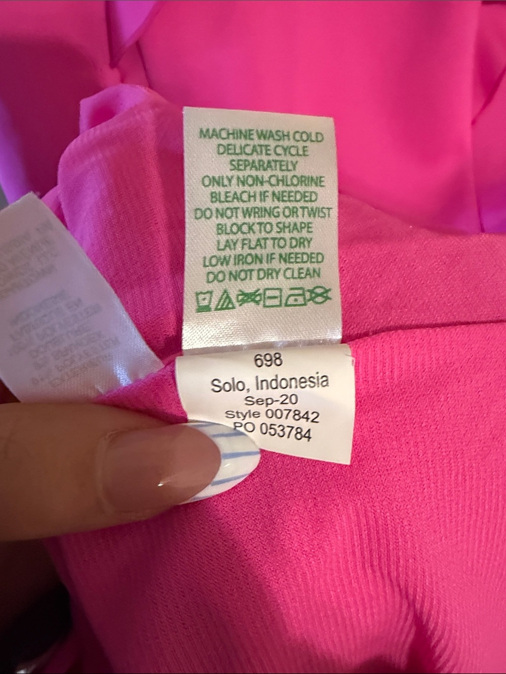 Fuchsia Ruffle V-Neck Dress - Picture 4 of 6